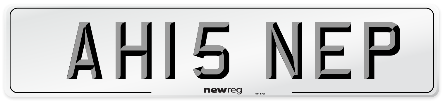 AH15 NEP Number Plate from New Reg